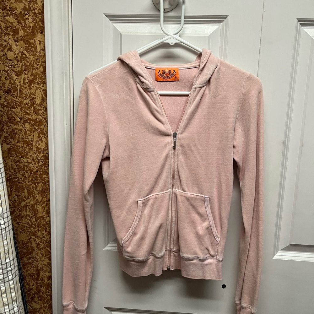 Vintage Y2K Juicy Couture Pink Velour Zip Up